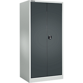 Schäfer Shop Select Armoire à matériel MSI 2609 S, modèle renforcé, jusqu'à 100 kg/tablette, L 950 x P 600 x H 1935 mm, gris clair/gris anthracite
