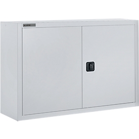 Schäfer Shop Select Armoire à poser MS 8409i, L 950 x P 400 x H 800 mm, 1 fond, acier, aluminium blanc RAL 9006/aluminium blanc RAL 9006