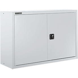 Schäfer Shop Select Armoire à poser MS 8412i, L 1200 x P 400 x H 800 mm, 1 fond, acier, aluminium blanc RAL 9006/aluminium blanc RAL 9006