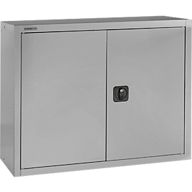 Schäfer Shop Select Armoire à poser SSI Schäfer, verrouillable, hauteur 800 mm, largeur 800 mm, alu argent