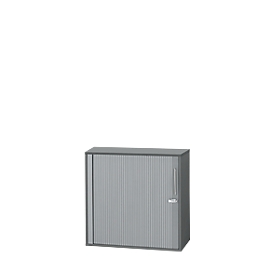 Schäfer Shop Select Armoire à rideau coulissant transversal Start Off, 2 HC, verrouillable, l. 800 x P 420 x H 744 mm, bois, graphite 