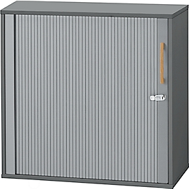 Schäfer Shop Select Armoire à rideau transversal Start Off Wood, 2 HC, verrouillable, bois, L 800 x P 420 x H 788 mm, graphite