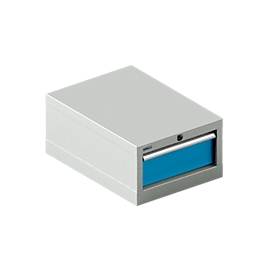 Schäfer Shop Select Armoire à tiroirs 18-27, 1 tiroir, jusqu'à 200 kg, L 411 x P 572 x H 250 mm, bleu clair/gris clair