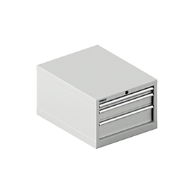 Schäfer Shop Select Armoire à tiroirs 27-36 , 3 tiroirs, jusqu'à 75 kg, l. 564 x P 725 x H 400 mm, gris clair/gris clair