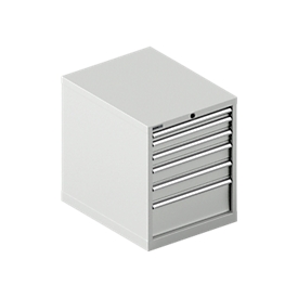 Schäfer Shop Select Armoire à tiroirs 27-36 SSI SCHÄFER, 6 tiroirs, jusqu'à 75 kg, l. 564 x P 725 x H 700 mm, gris clair/gris clair