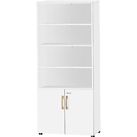 Schäfer Shop Select Armoire combinée Start Off Wood, 6 HC, verrouillable, L 800 x P 420 x H 2196 mm, bois, blanc 