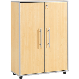 Schäfer Shop Select Armoire de classement Moxxo IQ, bois, 2 étagères, 3 HC, l. 801 x P 362 x H 1115 mm, verrouillable, coloris érable 