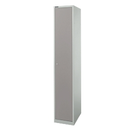 Schäfer Shop Select Armoire vestiaire, 1 compartiment L 350 mm, 5 compartiments avec 4 étagères, verrouillable, gris clair/gris platine