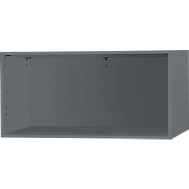 Schäfer Shop Select Aufsatzregal, 1 OH, B 800 x T 420 x H 372 mm, Holz, graphit