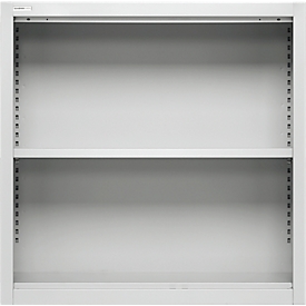 Schäfer Shop Select Aufsatzregal MS, 2 OH, B 800 x T 400 x H 800 mm, Stahlblech, Lichtgrau