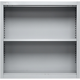 Schäfer Shop Select Aufsatzregal MS, 2 OH, B 800 x T 400 x H 800 mm, Stahlblech, Weißaluminium