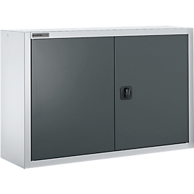 Schäfer Shop Select Aufsatzschrank MS 8409i, B 950 x T 400 x H 800 mm, 1 Boden, Stahl, weissaluminium RAL 9006/anthrazitgrau RAL 7016