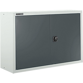 Schäfer Shop Select Aufsatzschrank MS 8412i, B 1200 x T 400 x H 800 mm, 1 Boden, Stahl, lichtgrau RAL 7035/anthrazitgrau RAL 7016