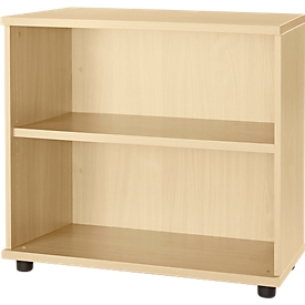 Schäfer Shop Select Auxiliary shelving, wood, 2 shelves, W 800 x D 421 x H 750 mm, maple