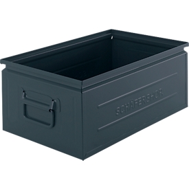 Schäfer Shop Select Bac gerbable, 29,5 l, 50 kg, L 527 x l 308 x H 200 mm, acier, RAL 5008 (bleu gris)