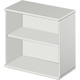 Schäfer Shop Select Bibliothèque étagère à poser/d’appoint START UP, 2 HC, 1 étagère, l. 800 x P 420 x H 726 mm, gris clair