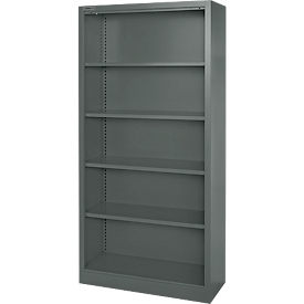 Schäfer Shop Select Bibliothèque étagères MS iCOLOUR, en acier, 5 HC, l. 950 x P 400 x H 1935 mm, graphite RAL 7024