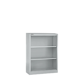 Schäfer Shop Select Bibliothèque étagères MS iCONOMY, en acier, 3 HC, l. 800 x P 400 x H 1215 mm, alu blanc RAL 9006