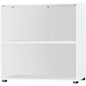 Schäfer Shop Select Bibliothèque étagères START UP, panneau de particules, 2 HC, l. 800 x P 420 x H 726 mm, blanc