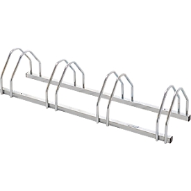 Schäfer Shop Select bicycle stand, 1-sided, for 4 bicycles, 2 x for tire width 55 mm + 2 x for tire width 70 mm, W 330 x D 1170 x H 250 mm, steel