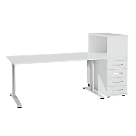 Schäfer Shop Select Büromöbelset LOGIN 2-teilig, Schreibtisch B 1600 mm