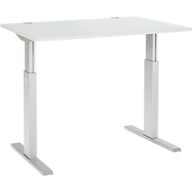 Schäfer Shop Select Bureau ERGO-T, pieds en T, 1 niveau de réglage élect. de la hauteur, l. 1200 mm 