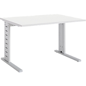 Schäfer Shop Select Bureau Moxxo IQ, rectangulaire, pieds en C, l. 1200 x P 800 x H 735 mm, blanc 