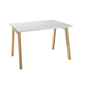 Schäfer Shop Select Bureau Start Off Wood, rectangulaire, pied en A, L 1200 x P 800 x H 735 mm, gris clair/imitation bois  