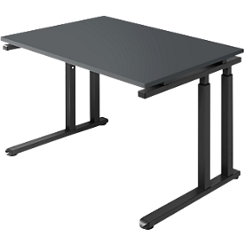 Schäfer Shop  Select Bureautafel SET UP, C-poot onderstel, 1200x800, grafiet/grafiet 