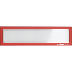 Schäfer Shop Select Cadre magnétique, pour titres (DIN A5 paysage/ DIN A4), film PET résistant aux UV, rouge, 4 pièces