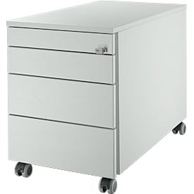 Schäfer Shop Select Caisson mobile 1233, avec poignée encastrée, L 435 x H 567 mm, gris clair/gris clair/gris clair
