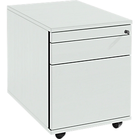 Schäfer Shop Select Caisson mobile 126, tiroir-plumier + tiroirs, verrouillable, aggloméré, l. 428 x P 600 x H 540 mm, gris clair
