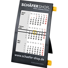 Schäfer Shop Select Calendrier de bureau rotatif 2027/2028, 180 x 110 mm
