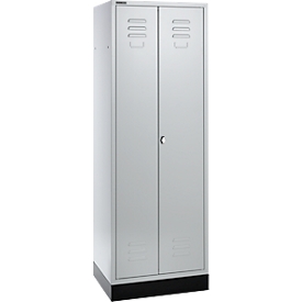 Schäfer Shop Select Casier à fournitures, 1800 x 630 x 500 mm, serrure à came batteuse, gris clair/gris clair