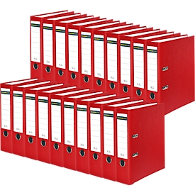 Schäfer Shop Select Classeur à levier , format A4, largeur du dos 80 mm, 20 pièces, rouge