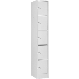 Schäfer Shop Select Columna de armario S5, con cerradura de cilindro, gris claro