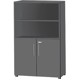 Schäfer Shop  Select Combikast Start Off, 4 ordnerhoogten, afsluitbaar, B 800 x D 420 x H 1470 mm, hout, grafiet/grafiet 