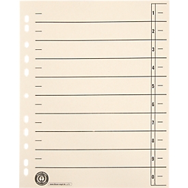 Schäfer Shop Select dividers, DIN A4 format, line print, 100 pieces, with perforated edge reinforcement