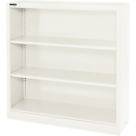 Schäfer Shop Select Estantería de acero MS iCOLOUR, 3 alturas de archivo, An 950 x P 400 x Al 1215 mm, blanco RAL 9003