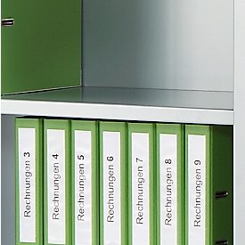 Schäfer Shop Select Étagère intermédiaire, pour armoire à portes coulissantes, aluminium blanc RAL 9006, 1200 x 325 mm, 2 p.