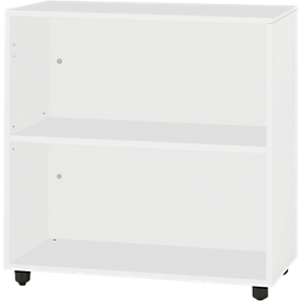 Schäfer Shop Select Étagère LOGIN, 2 hauteurs de classeurs, L 800 x P 420 x H 788 mm, gris clair