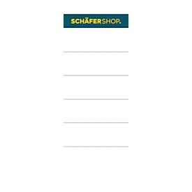 Schäfer Shop Select Etiquettes de dos pour classeurs standard/PP avec largeur de dos 80 mm, étiquette à insérer,10 pièces