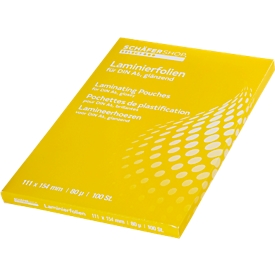 Schäfer Shop Select Feuilles à plastifier, 111 x 154 mm pour DIN A6, 80 mic, 100 pièces