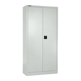 Schäfer Shop Select Flügeltürenschrank MS iCONOMY, Stahl, 5 Ordnerhöhen, B 800 x T 400 x H 1935 mm, lichtgrau