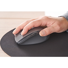 Schäfer Shop Select Funkmaus, 5 Tasten & Scrollrad, bis 1600 dpi, mit USB-Dongle, schwarz-grau