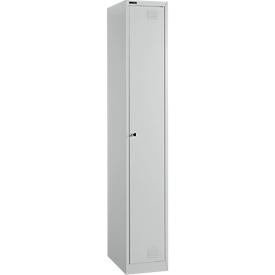 Schäfer Shop Select Garderobenspind, 1 Abteil, 1-türig, 4 Einlegeböden, B 300 x T 457 x H 1800 mm, Qualitätsfeinblech, abschließbar
