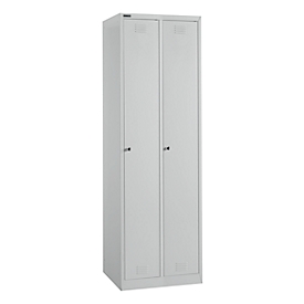 Schäfer Shop Select Garderobenspind Set, 2-teilig, jeweils 1 Abteil/4 Böden, B 300 x T 457 x H 1800 mm, Feinblech, Zylinderschloss