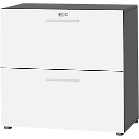 Schäfer Shop Select Hängeregistraturschrank SET UP, 2 HR-Schübe, abschließbar, B 800 x T 420 x H 744 mm, 