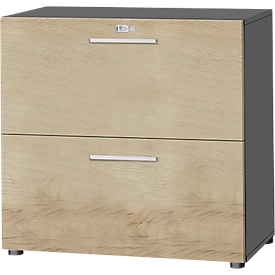 Schäfer Shop Select Hängeregistraturschrank SET UP, 2 HR-Schübe, abschließbar, B 800 x T 420 x H 744 mm, 