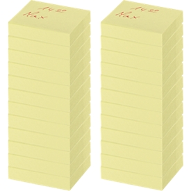 Schäfer Shop Select Haftnotizen Schäfer Shop Select, 50 x 40 mm, 3 x 100 Blatt, 24 Stück, gelb
